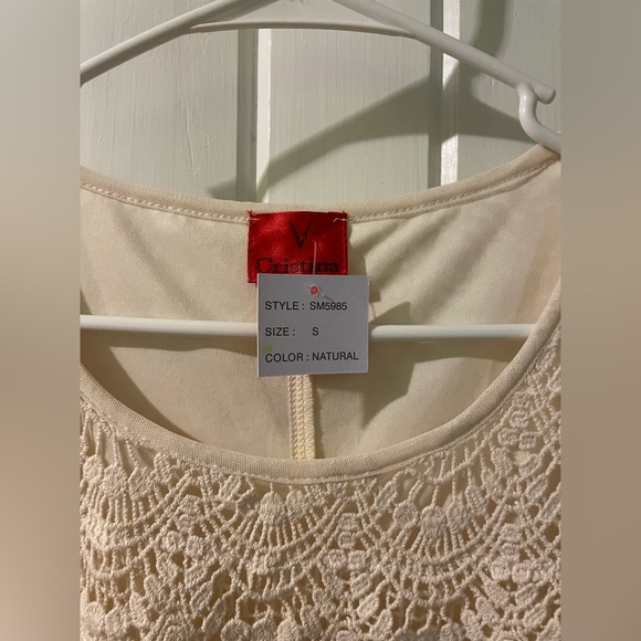 Cristina crocheted lace tunic-small NWT - Picture 4 of 9